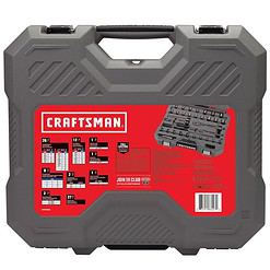 Craftsman OVERDRIVE 1/4 and 3/8 in. drive Metric/SAE 6 Point Mechanic's Tool Set 80 pc