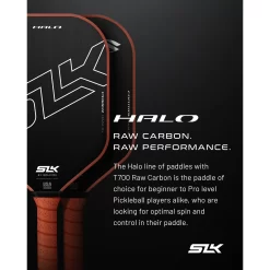 Selkirk Halo Power XL Pickleball Paddle, Raw Carbon