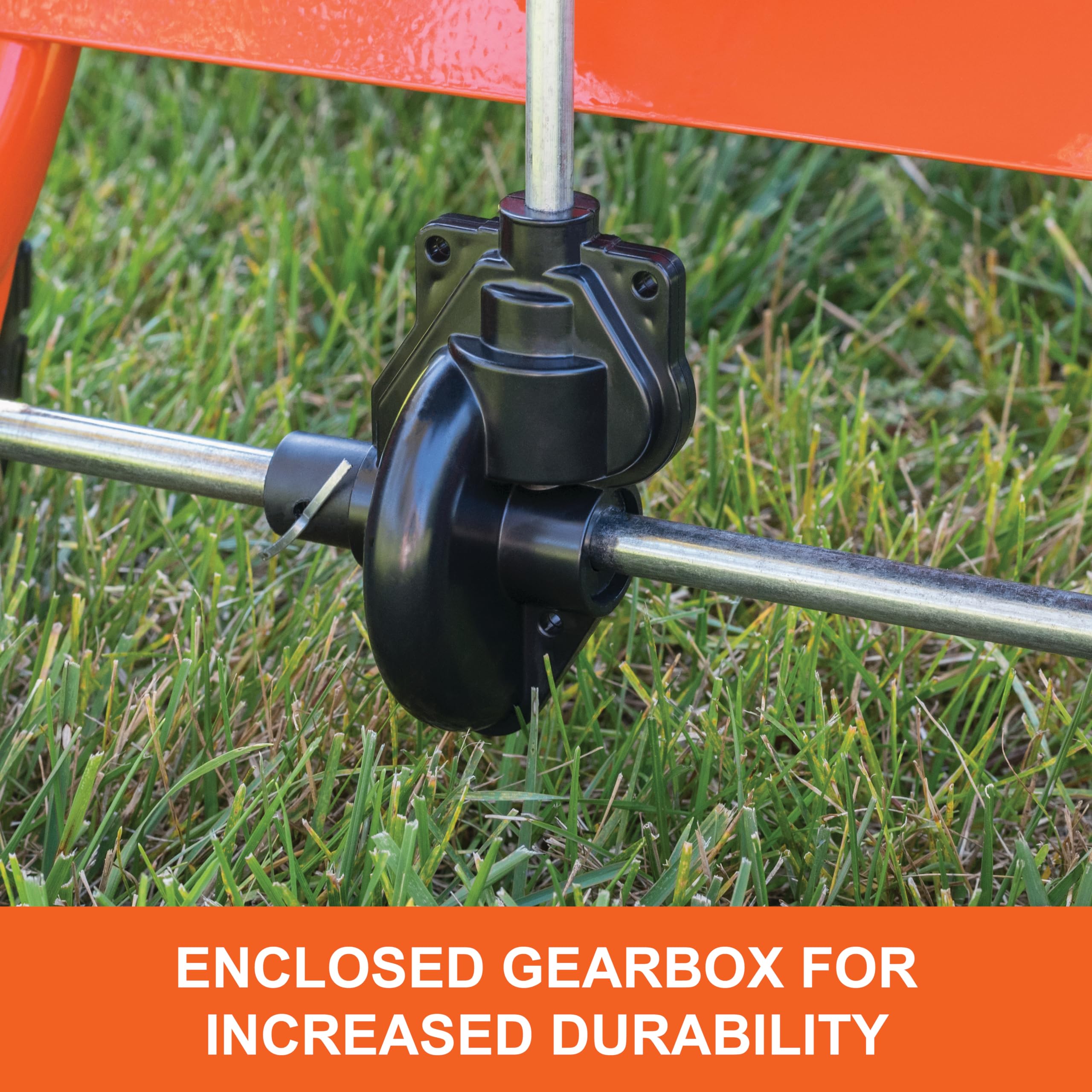 Agri-Fab 45-0530-131, 85 lb. Tow Broadcast Spreader, Black/Orange
