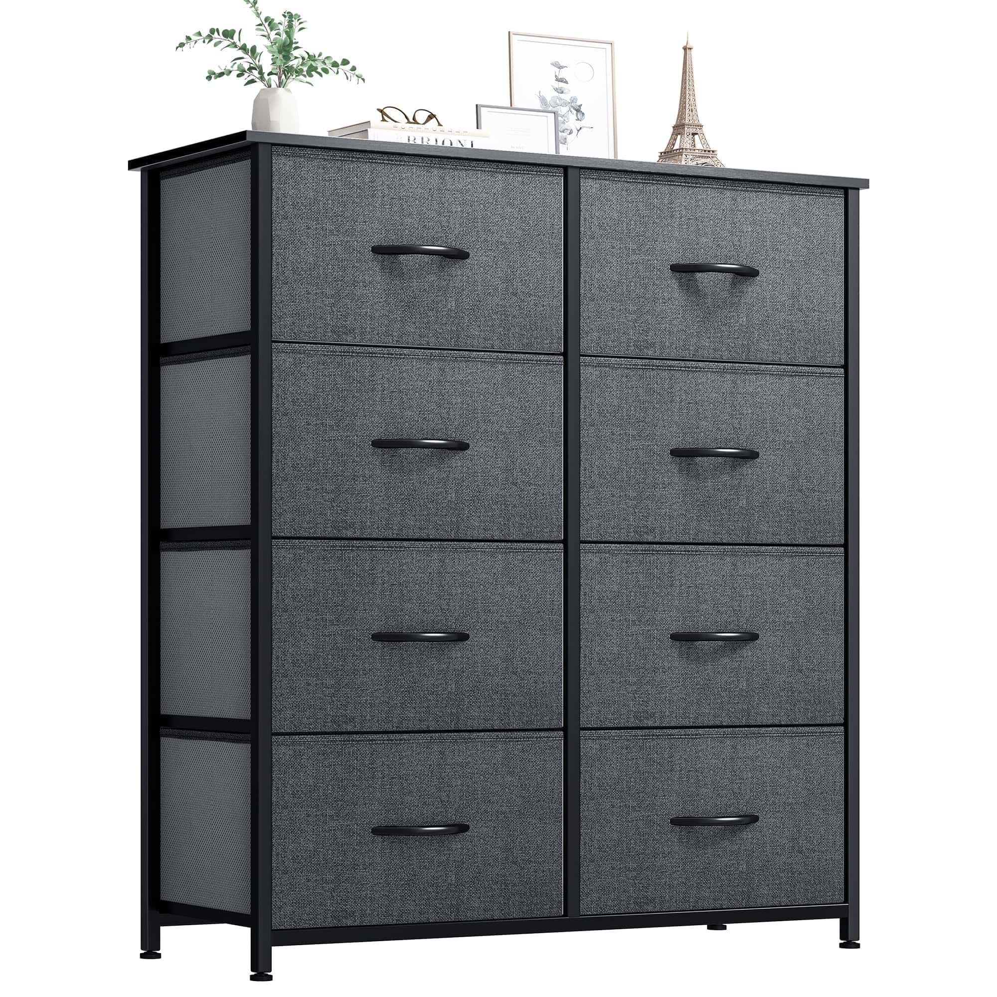YITAHOME Dresser for Bedroom, Fabric Dresser with 8 Drawers, Tall Dresser, Chest of Drawers for Closet
