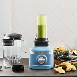 KitchenAid KSB1332YVB K150 3 Speed Ice Crushing Blender with 2 Personal Blender Jars - Blue Velvet, 48 oz