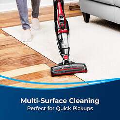 BISSELL 3079 Featherweight Cordless XRT 14.4V Stick Vacuum, Black, Red