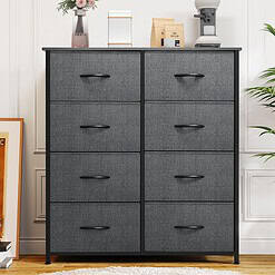 YITAHOME Dresser for Bedroom, Fabric Dresser with 8 Drawers, Tall Dresser, Chest of Drawers for Closet