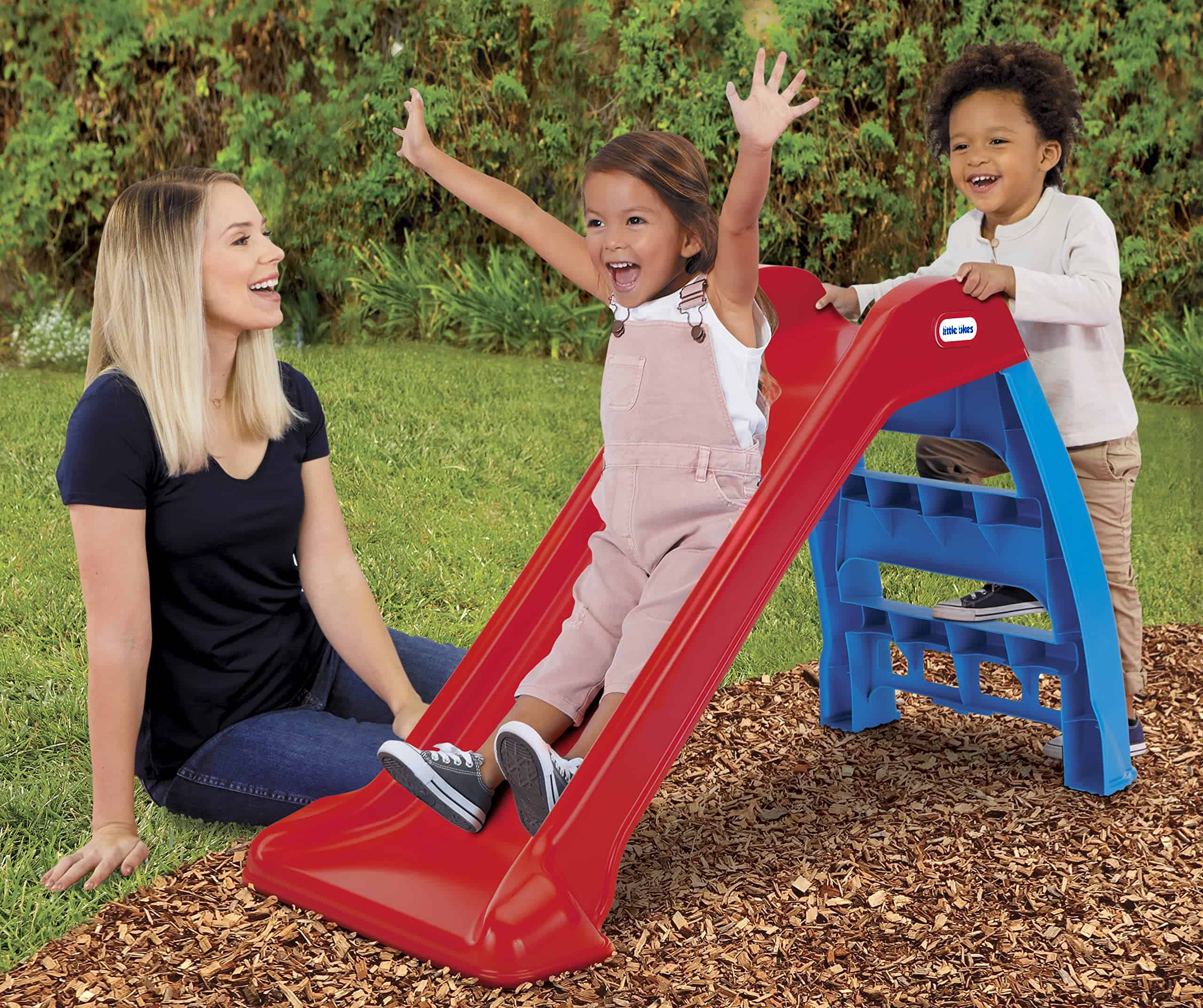 Little Tikes First Slip And Slide, Easy Set Up Playset for Indoor Outdoor Backyard, (Red/Blue), 39.00''L x 18.00''W x 23.00''H