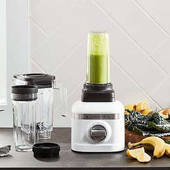 KitchenAid KSB1332Y K150 3 Speed Ice Crushing Blender with 2 Personal Blender Jars - White, 48 oz