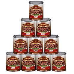 Keystone Meats All Natural Canned Beef 28 Ounce Long Term Shelf Life Emergency Survival Food Canned Meat, Pack of 10