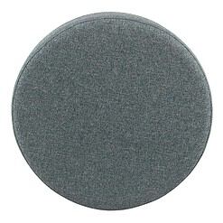 Homepop Home Decor | Upholstered Round Storage Ottoman | Ottoman with Storage for Living Room & Bedroom, Teal Tweed Large
