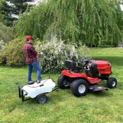 Brinly ST-152BH-A Self-Storing Tow Behind Lawn and Garden Sprayer with Collapsible Boom, 15-Gallon
