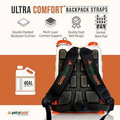 PetraTools HD4000 4 Gallon Battery Powered Backpack Sprayer, Backpack Sprayer Battery Powered