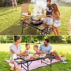 WildFinder Folding Table with 2 Wing Panels, Black