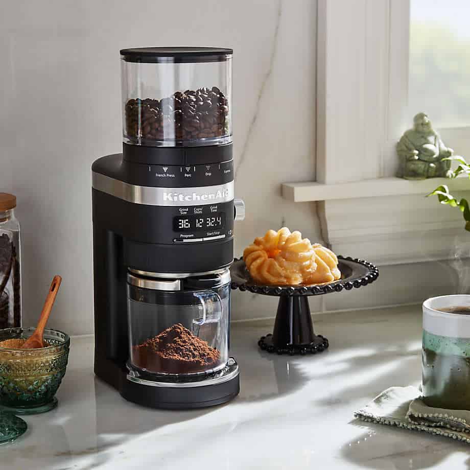 KitchenAid Matte Black Burr Coffee Grinder