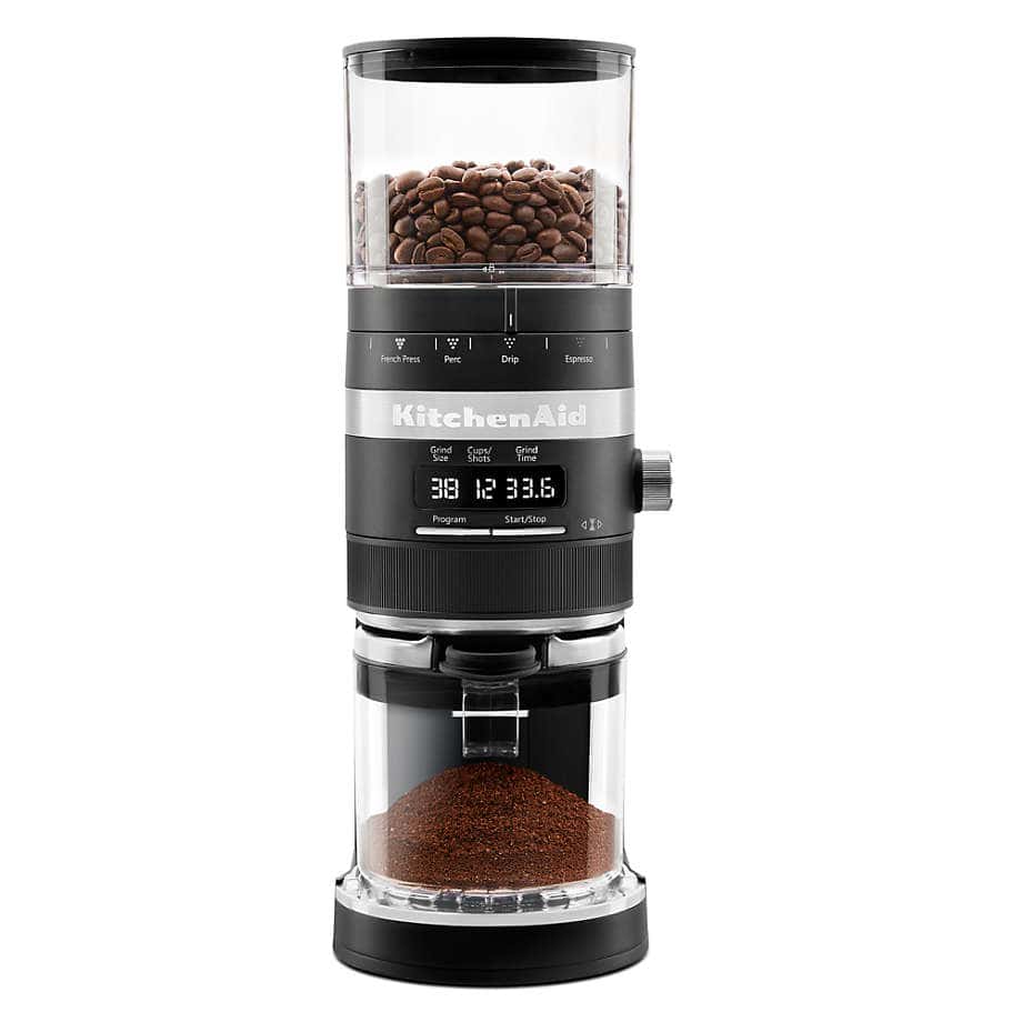 KitchenAid Matte Black Burr Coffee Grinder