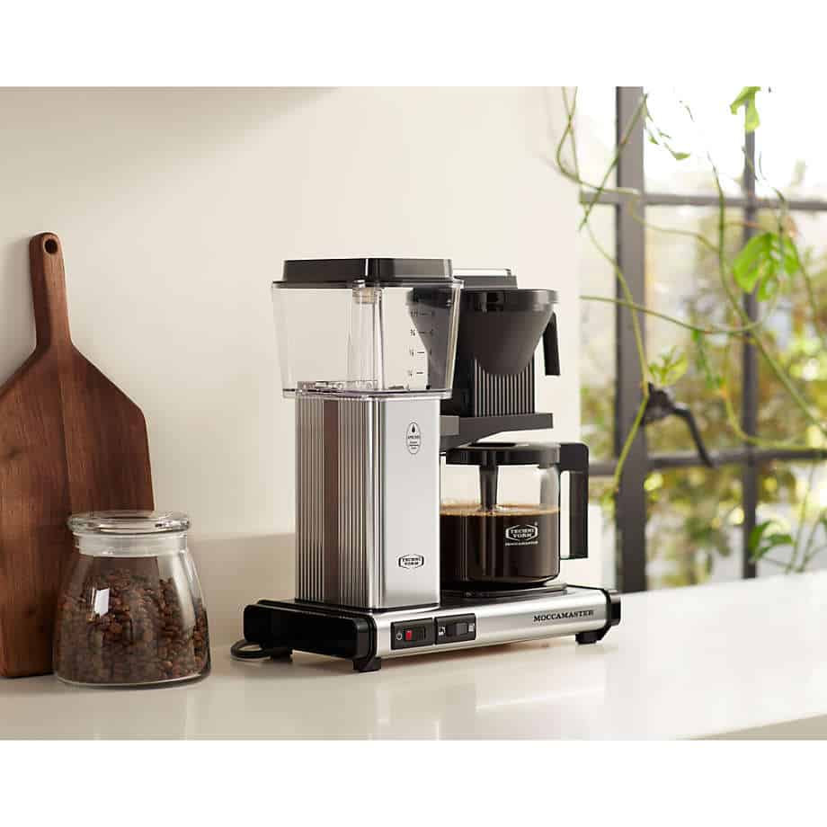 Moccamaster KBGV Select Glass Brewer 10-Cup Polished Silver Coffee Maker - Polished Silver