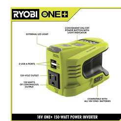 RYOBI RYi150BG 150-Watt Power Inverter for ONE+ 18V Battery (Tool Only)