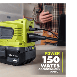 RYOBI RYi150BG 150-Watt Power Inverter for ONE+ 18V Battery (Tool Only)