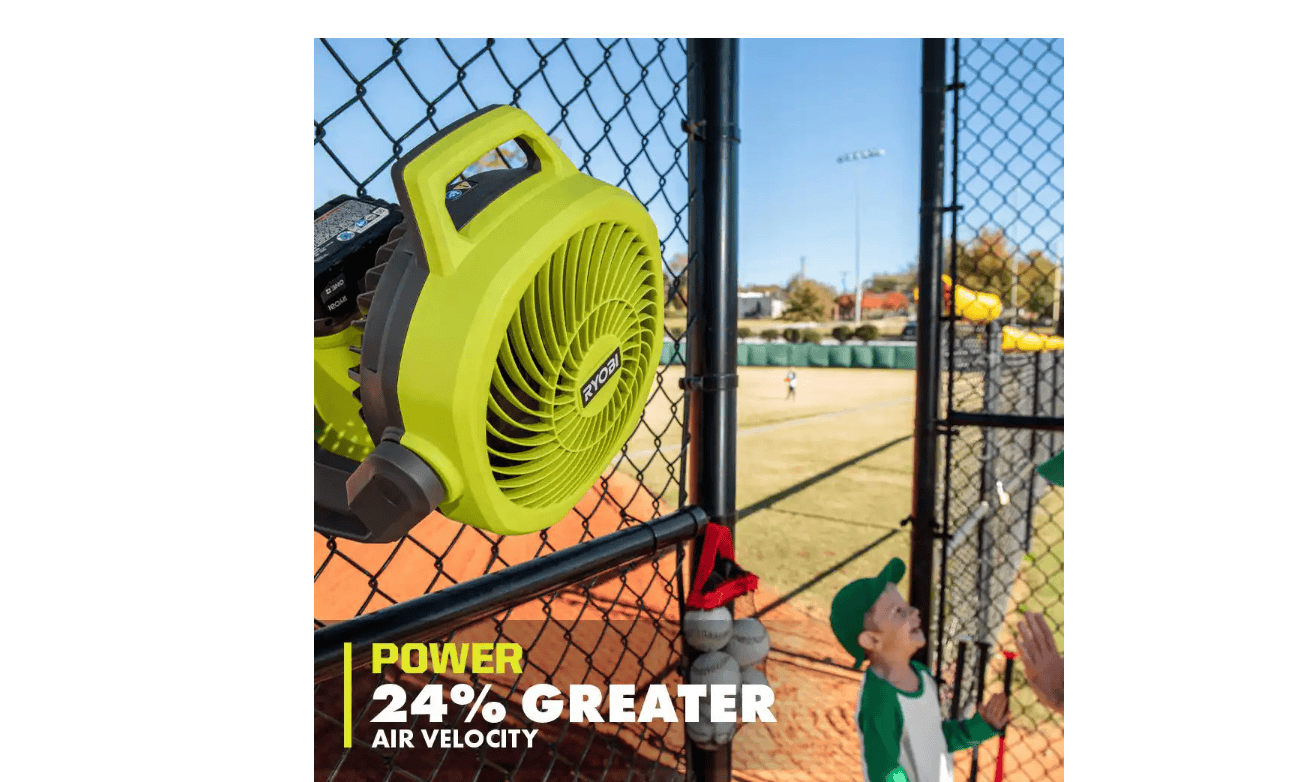 RYOBI PCL811B ONE+ 18V Cordless Hybrid WHISPER SERIES 7-1/2 in. Fan (Tool Only)