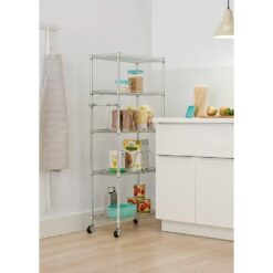 TRINITY 5-Shelf Steel Pantry Organizer with Shelf Dividers