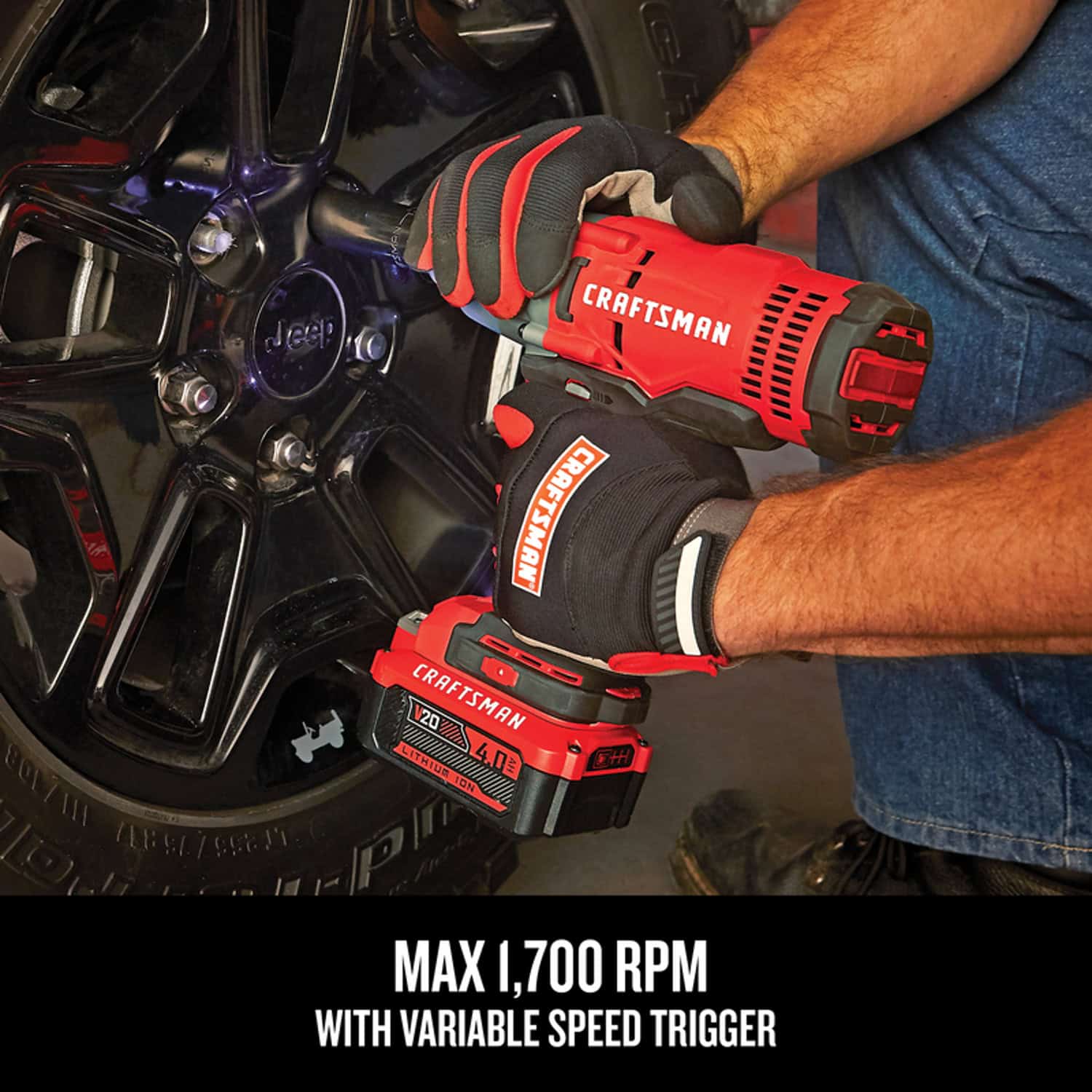 Craftsman V20 1/2 in. Cordless Brushed Impact Wrench Kit (Battery & Charger)