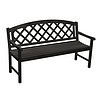 Jack Post Black Wood Patio Bench 36.25 in. H X 60.25 in. L X 25.25 in. D