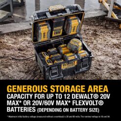 DeWalt 20V Tough System 2.0 DWST08050 Lithium-Ion Box Battery Charger Box 1 pc