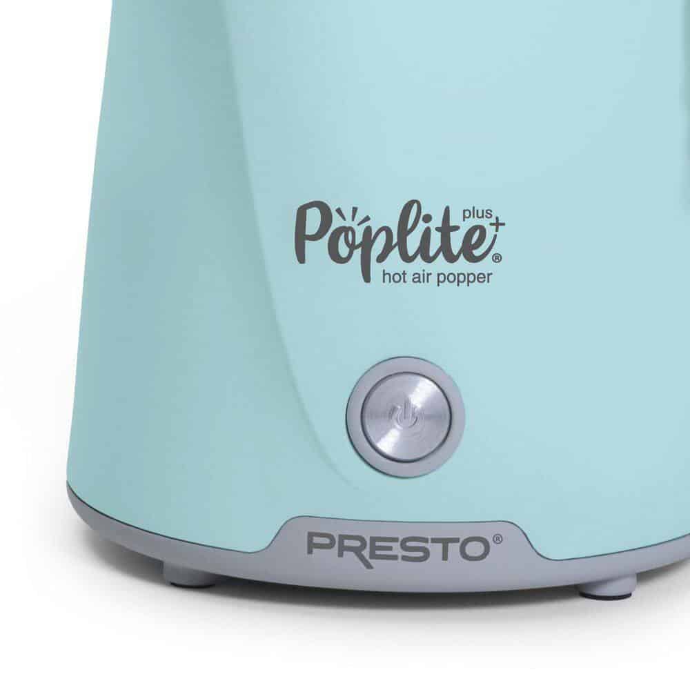 Presto 04867 1470W 8 oz. Kernels Aqua PopLite Plus Hot Air Popper Popcorn Machine with On/Off Switch
