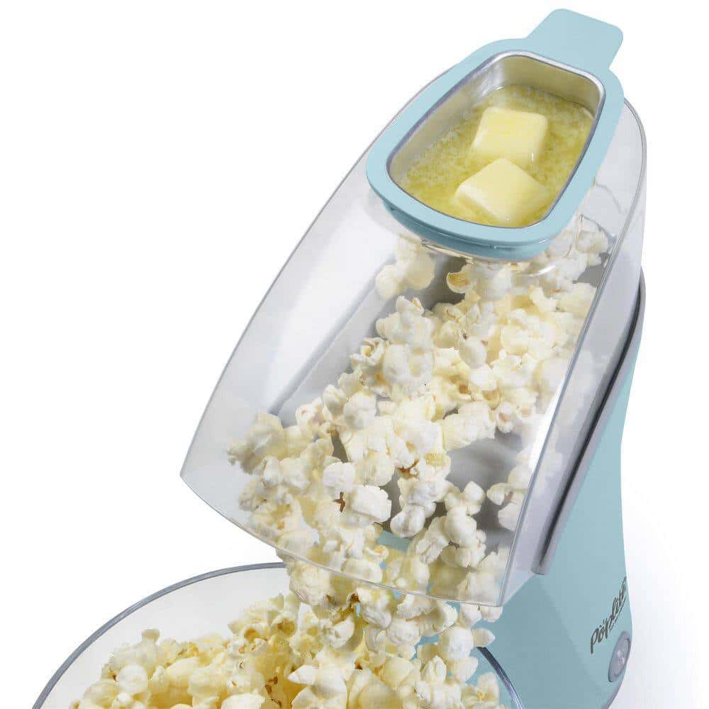 Presto 04867 1470W 8 oz. Kernels Aqua PopLite Plus Hot Air Popper Popcorn Machine with On/Off Switch