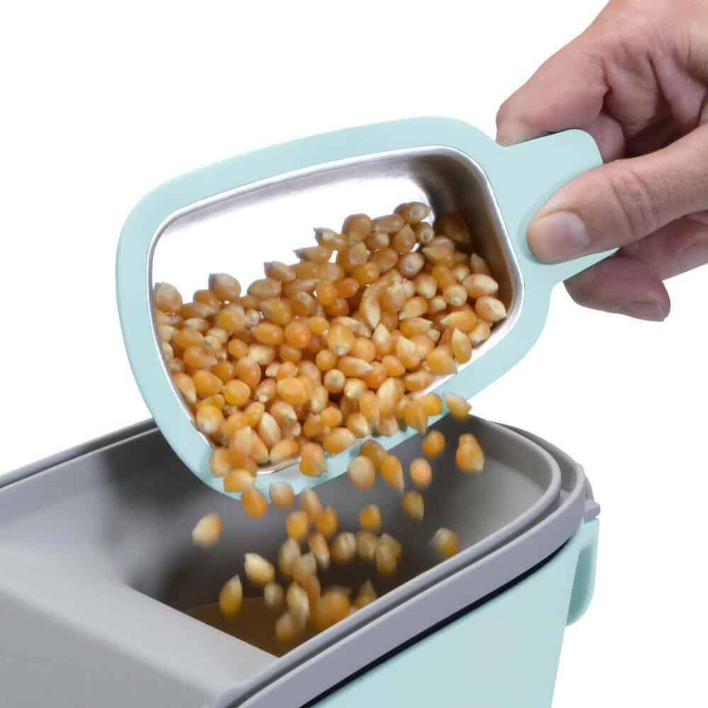 Presto 04867 1470W 8 oz. Kernels Aqua PopLite Plus Hot Air Popper Popcorn Machine with On/Off Switch