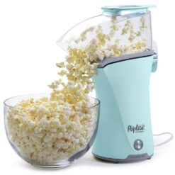 Presto 04867 1470W 8 oz. Kernels Aqua PopLite Plus Hot Air Popper Popcorn Machine with On/Off Switch