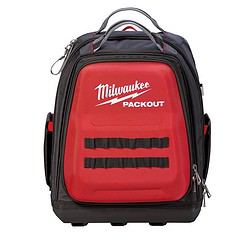 Milwaukee PACKOUT 10.3 in. W X 19 in. H Ballistic Nylon Backpack Tool Bag 48 pocket Black/Red 1 pc