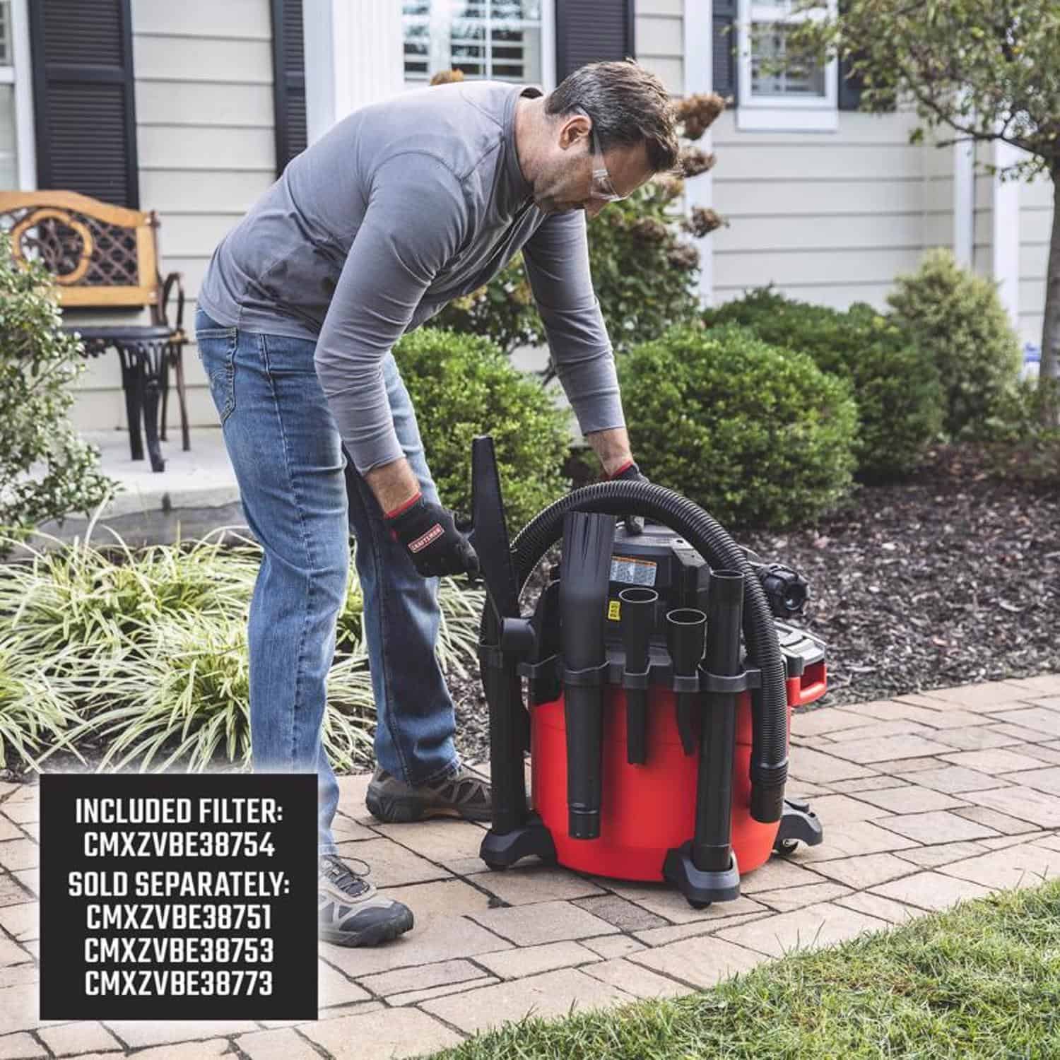 Craftsman CMXEVBE17607 16 gal Corded Wet/Dry Vacuum with Blower 12 amps 120 V 6.5 HP