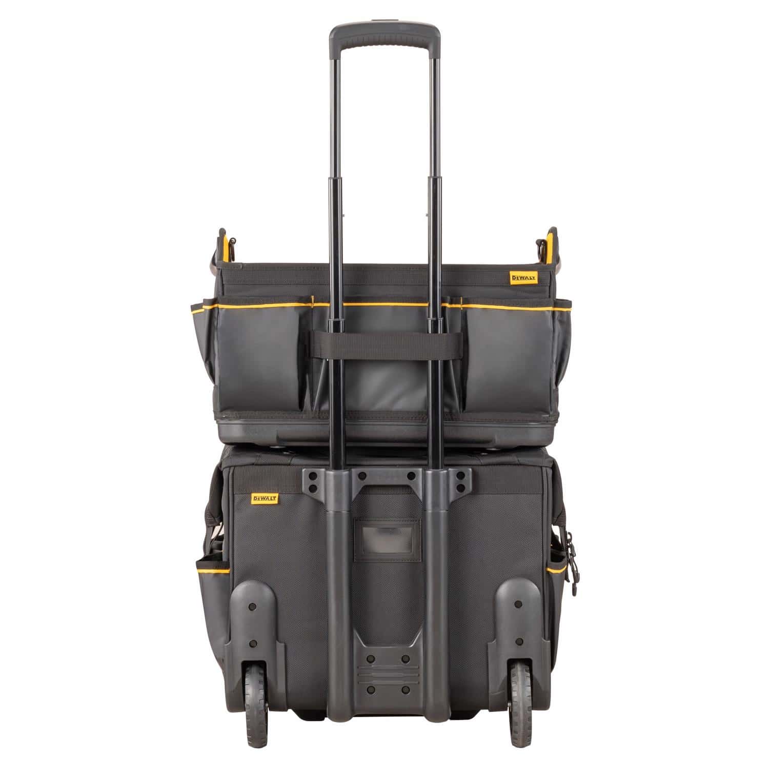 DeWalt Ballistic Nylon Tool Bag On Wheels Roller Tool Bag 27 pocket Black/Yellow 1 pc