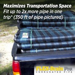 Amerimax Home Products HP4100P FLEX Drain Pro 4 in. x 100 ft. Black Copolymer Perforated Drain Pipe