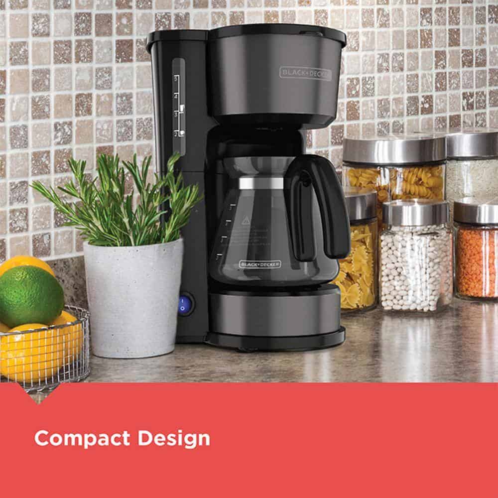BLACK+DECKER 985119594M 4-in-1 Coffee Station 5-Cup Stainless Steel Black Coffee Maker
