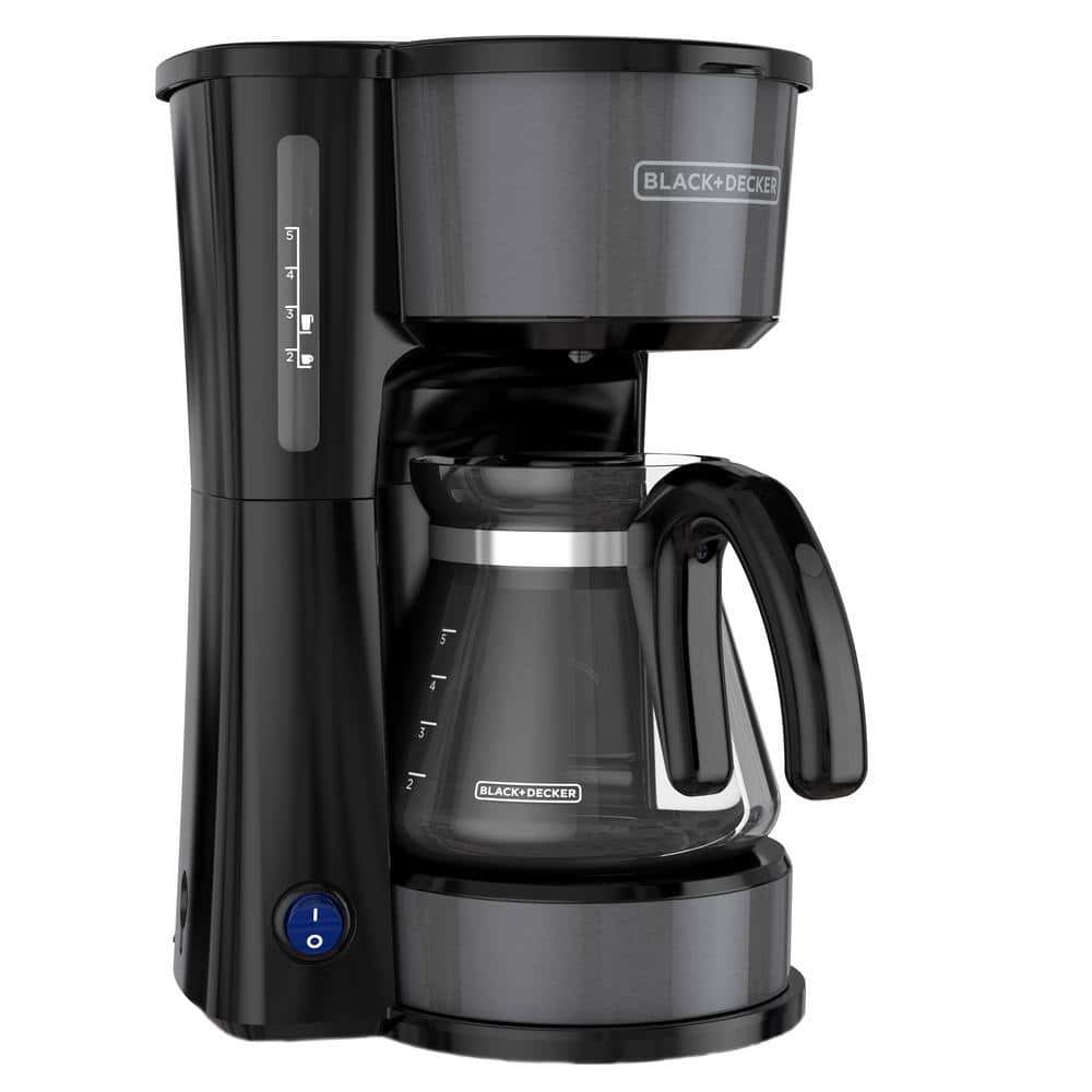 BLACK+DECKER 985119594M 4-in-1 Coffee Station 5-Cup Stainless Steel Black Coffee Maker