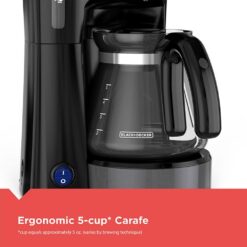 BLACK+DECKER 985119594M 4-in-1 Coffee Station 5-Cup Stainless Steel Black Coffee Maker