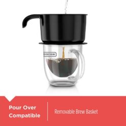 BLACK+DECKER 985119594M 4-in-1 Coffee Station 5-Cup Stainless Steel Black Coffee Maker
