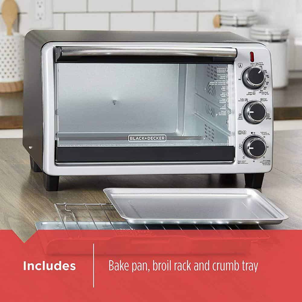 BLACK+DECKER TO1950SBD 6-Slice Toaster Oven in Black