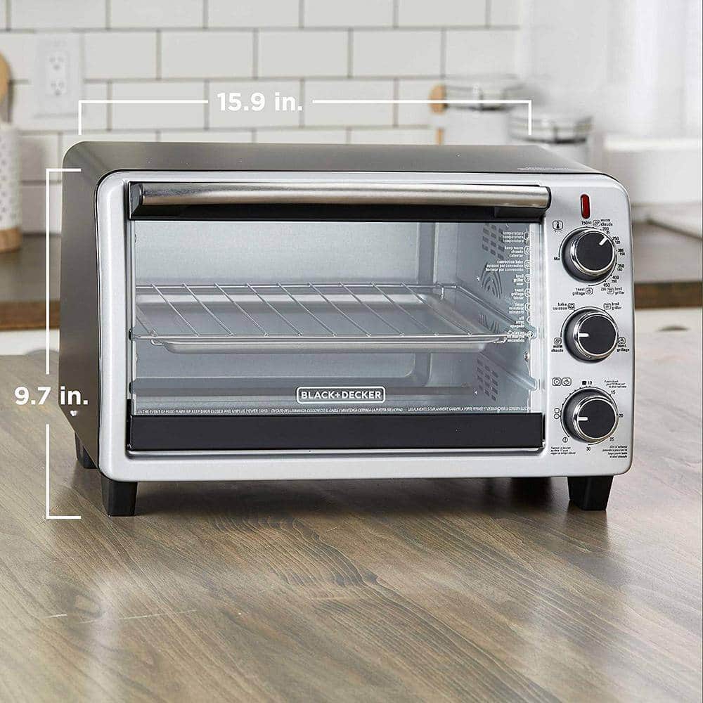 BLACK+DECKER TO1950SBD 6-Slice Toaster Oven in Black