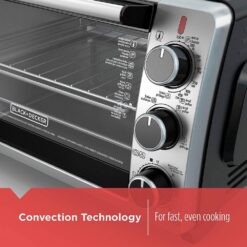 BLACK+DECKER TO1950SBD 6-Slice Toaster Oven in Black