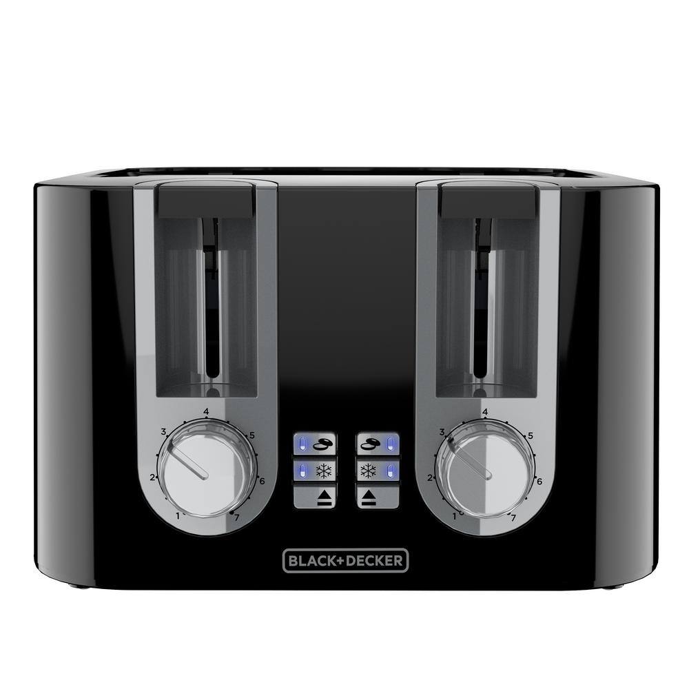 BLACK+DECKER TR0045B 1400-Watt 4-Slice Black Toaster