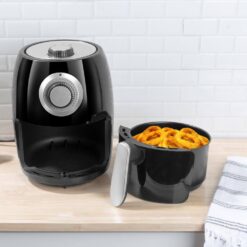 Classic Cuisine KIT-APP2 2.3 Qt. Black Electric Air Fryer with Nonstick Interior