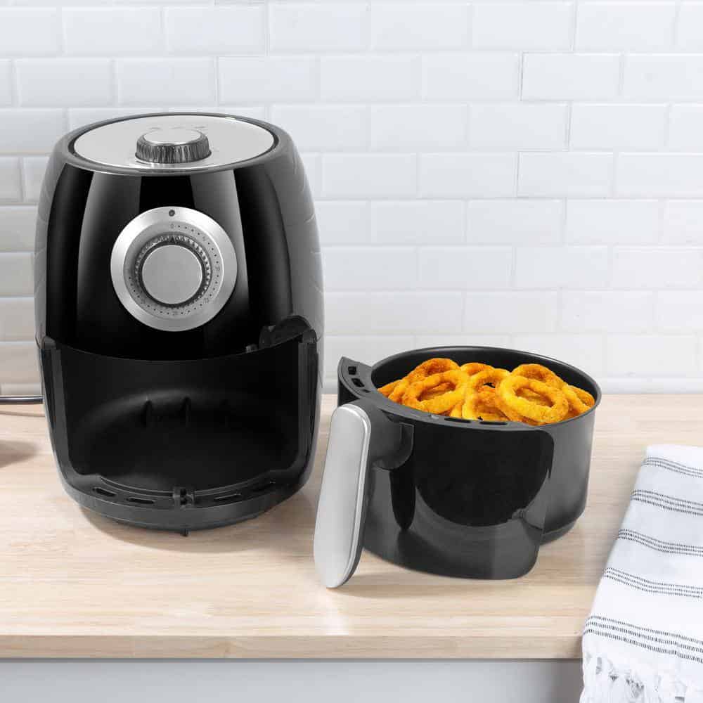 Classic Cuisine KIT-APP2 2.3 Qt. Black Electric Air Fryer with Nonstick Interior