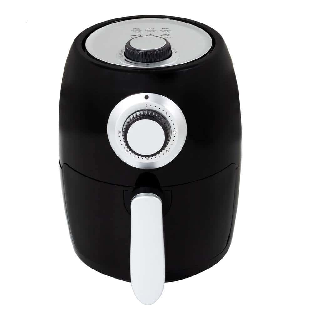Classic Cuisine KIT-APP2 2.3 Qt. Black Electric Air Fryer with Nonstick Interior