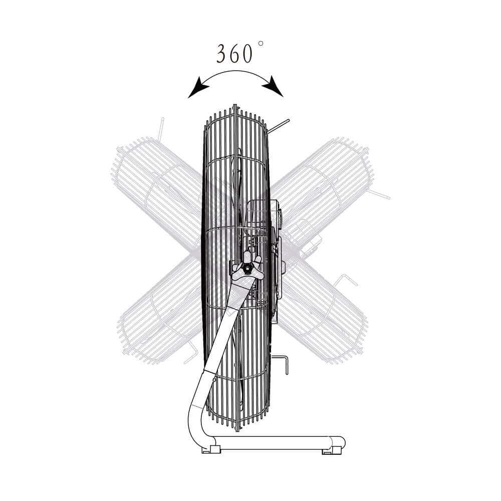 Commercial Electric 20 in. 3-Speed High Velocity Floor Fan