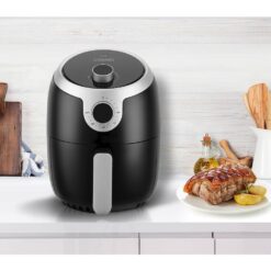 Cosmo COS-23AFAKB 2.3 qt. Electric Hot Air Fryer with Temperature Control, Timer, Auto Shut-Off, 1000W in Black