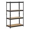 Edsal UR-364BLK 4-Tier Heavy Duty Steel Garage Storage Shelving Unit in Black (36 in. W x 60 in. H x 18 in. D)
