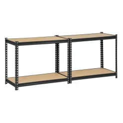 Edsal UR-364BLK 4-Tier Heavy Duty Steel Garage Storage Shelving Unit in Black (36 in. W x 60 in. H x 18 in. D)