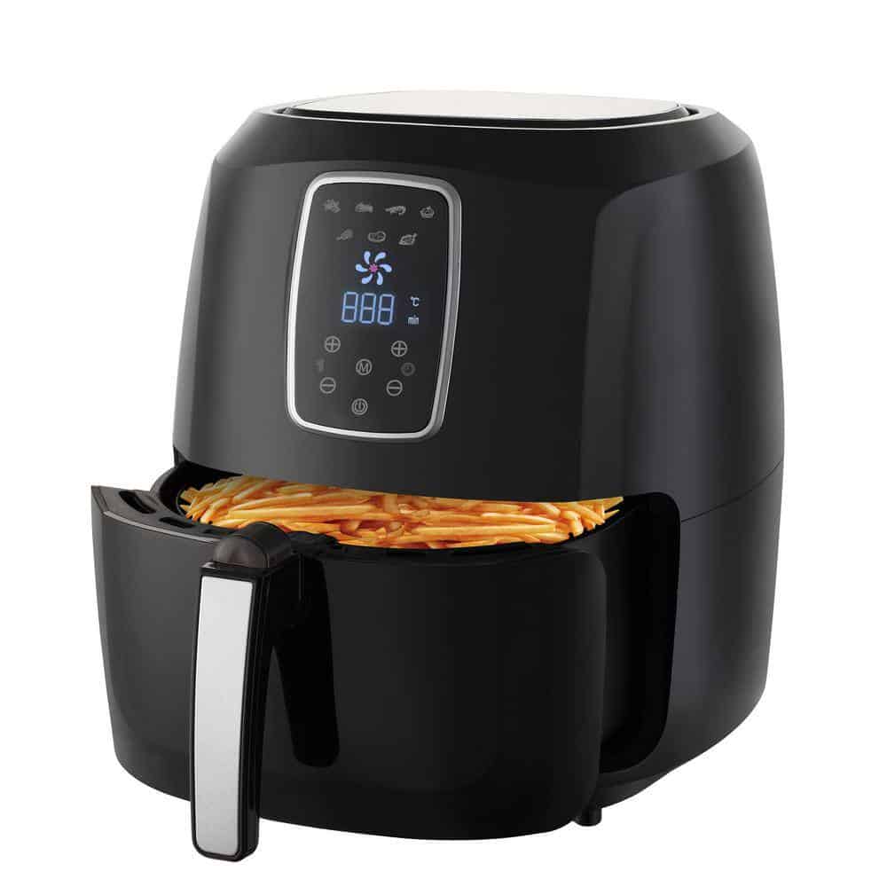 Emerald 5.5 Qt. Black Air Fryer with Digital LED Touch Display