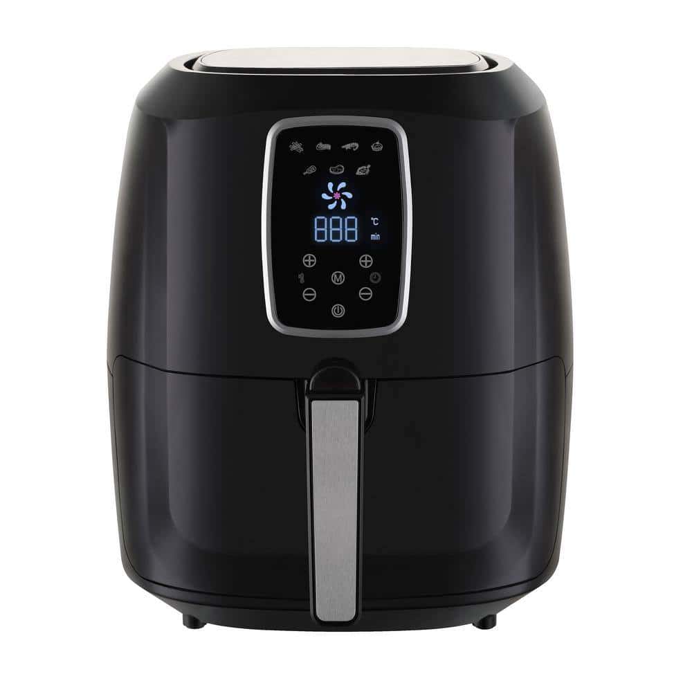 Emerald 5.5 Qt. Black Air Fryer with Digital LED Touch Display
