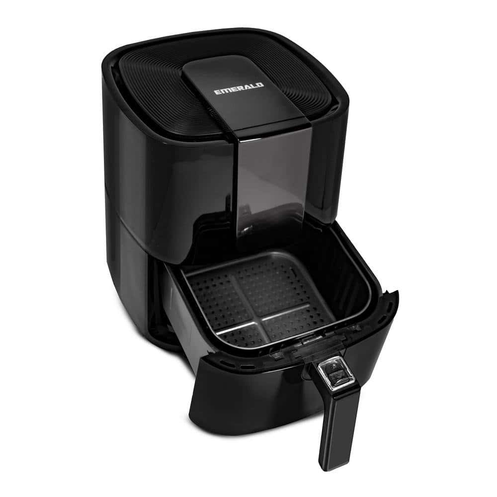 Emerald SM-AIR-1804-5.0 5.5 qt. Black Digital Air Fryer with Slide Out Pan/Detachable Basket